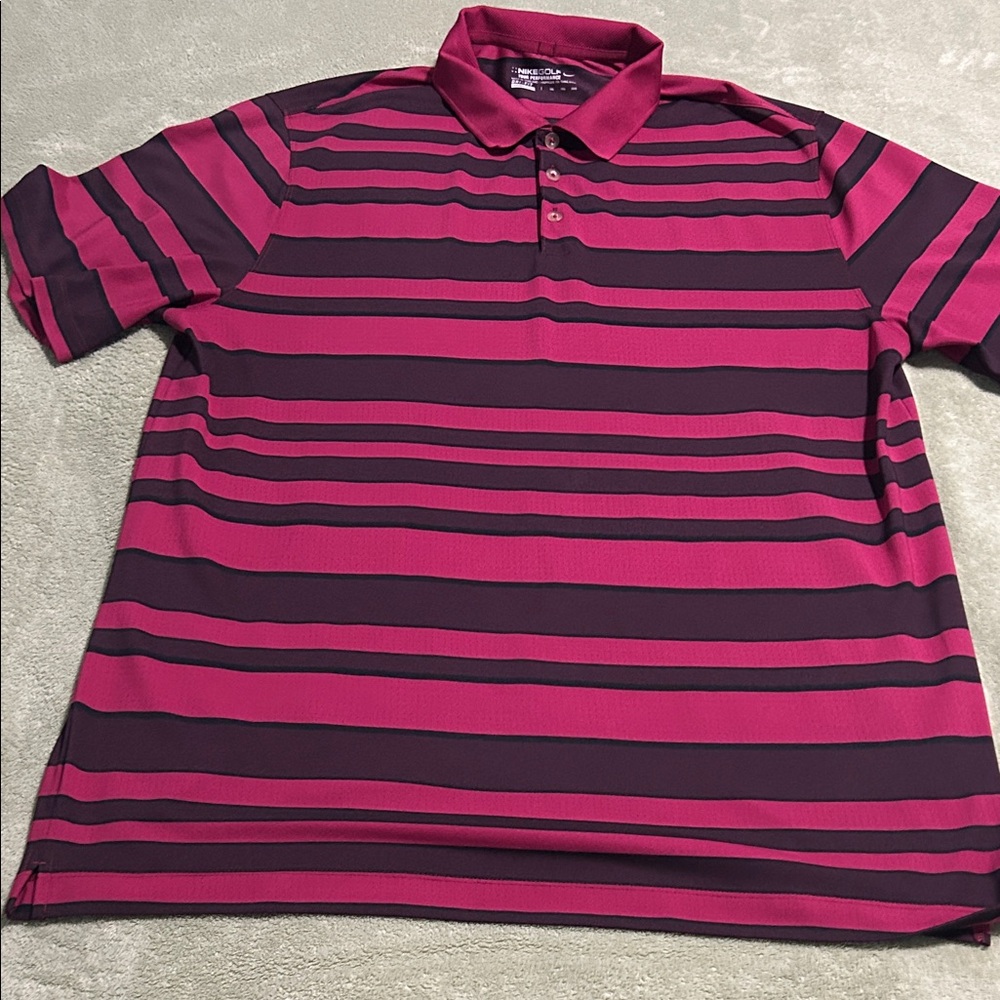 Nike Golf Tour Performance Polo in Burgundy and Black